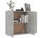 Buffet - Bahut - Meuble De Rangement Gris Béton 105x30x75 Cm Bois D’ingénierie