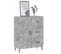 Buffet - Bahut - Meuble De Rangement Gris Béton 69,5x34x90 Cm Bois D'ingénierie