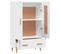 Buffet Haut - Bahut - Meuble De Rangement Blanc 70x31x115 Cm Bois D'ingénierie