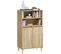 Buffet Haut - Bahut - Meuble De Rangement Chêne Sonoma 60x36x110 Cm Bois D'ingénierie