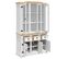 Buffet Haut - Bahut - Meuble De Rangement Corona Blanc 112x43x196 Cm Bois Massif Pin Mexicain