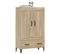 Buffet Haut - Bahut - Meuble De Rangement Chêne Sonoma 70x31x115 Cm Bois D'ingénierie