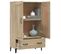 Buffet Haut - Bahut - Meuble De Rangement Chêne Sonoma 70x31x115 Cm Bois D'ingénierie