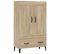 Buffet Haut - Bahut - Meuble De Rangement Chêne Sonoma 70x31x115 Cm Bois D'ingénierie