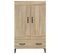 Buffet Haut - Bahut - Meuble De Rangement Chêne Sonoma 70x31x115 Cm Bois D'ingénierie