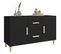 Buffet - Bahut - Meuble De Rangement Noir 100x36x60 Cm Bois D'ingénierie