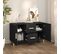 Buffet - Bahut - Meuble De Rangement Noir 100x36x60 Cm Bois D'ingénierie