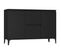 Buffet - Bahut - Meuble De Rangement Noir 104x35x70 Cm Bois D’ingénierie