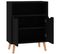 Buffet - Bahut - Meuble De Rangement Noir 60x30x72 Cm Bois D'ingénierie