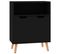 Buffet - Bahut - Meuble De Rangement Noir 60x30x72 Cm Bois D'ingénierie