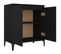 Buffet - Bahut - Meuble De Rangement Noir 60x35x70 Cm Bois D'ingénierie