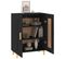 Buffet - Bahut - Meuble De Rangement Noir 69,5x34x90 Cm Bois D'ingénierie