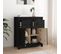 Buffet - Bahut - Meuble De Rangement Noir 70x35x80 Cm Bois Massif De Pin