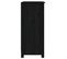 Buffet - Bahut - Meuble De Rangement Noir 70x35x80 Cm Bois Massif De Pin