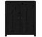 Buffet - Bahut - Meuble De Rangement Noir 70x35x80 Cm Bois Massif De Pin