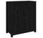 Buffet - Bahut - Meuble De Rangement Noir 70x35x80 Cm Bois Massif De Pin