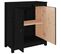 Buffet - Bahut - Meuble De Rangement Noir 70x35x80 Cm Bois Massif De Pin