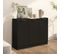 Buffet - Bahut - Meuble De Rangement Noir 90,5x30x70 Cm Bois D'ingénierie