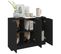 Buffet - Bahut - Meuble De Rangement Noir 90,5x30x70 Cm Bois D'ingénierie