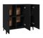 Buffet - Bahut - Meuble De Rangement Noir 90x34x80 Cm Bois D'ingénierie