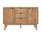 Buffet - Bahut - Meuble De Rangement 113,5x43x73 Cm Bois Massif De Pin