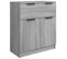 Buffet - Bahut - Meuble De Rangement Sonoma Gris 60x30x70 Cm Bois D'ingénierie