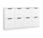 Lot De 2 Buffets - Bahut - Meuble De Rangement Blanc 60x30x70 Cm Bois D'ingénierie