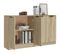 Lot De 2 Buffets - Bahut - Meuble De Rangement Chêne Sonoma 60x30x70 Cm Bois D'ingénierie