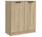 Lot De 2 Buffets - Bahut - Meuble De Rangement Chêne Sonoma 60x30x70 Cm Bois D'ingénierie