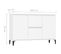 Buffet - Bahut - Meuble De Rangement Blanc 104x35x70 Cm Bois D'ingénierie