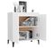 Buffet - Bahut - Meuble De Rangement Blanc 60x35x70 Cm Bois D'ingénierie