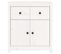 Buffet - Bahut - Meuble De Rangement Blanc 70x35x80 Cm Bois Massif De Pin