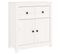 Buffet - Bahut - Meuble De Rangement Blanc 70x35x80 Cm Bois Massif De Pin