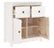 Buffet - Bahut - Meuble De Rangement Blanc 70x35x80 Cm Bois Massif De Pin