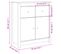 Buffet - Bahut - Meuble De Rangement Blanc 70x35x80 Cm Bois Massif De Pin