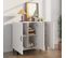 Buffet - Bahut - Meuble De Rangement Blanc 90x34x80 Cm Bois D'ingénierie