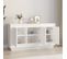 Buffet - Bahut - Meuble De Rangement Blanc Brillant 102x35x55 Cm Bois D'ingénierie