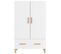 Buffet - Bahut - Meuble De Rangement Blanc Brillant 70x31x115 Cm Bois D'ingénierie