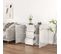 Buffet - Bahut - Meuble De Rangement Blanc Brillant 91x29,5x65 Cm Bois D'ingénierie