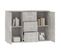 Buffet - Bahut - Meuble De Rangement Gris Béton 91x29,5x65 Cm Bois D'ingénierie