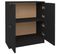 Buffet - Bahut - Meuble De Rangement Noir 60x30x70 Cm Bois D'ingénierie