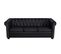 Canapé Chesterfield 3+2 Places - Canapé Fixe - Canapé Droit Noir