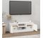 Meuble TV - Banc TV - Meuble De Rangement Pour Salon Avec Porte Blanc 102x30x36 Cm