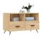 Meuble TV - Banc TV - Meuble De Rangement Pour Salon Chêne Sonoma 80x36x50 Cm Bois D'ingénierie