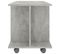 Meuble TV Avec Roulettes - Banc TV - Meuble De Rangement Gris Béton 80x40x45 Cm Bois D'ingénierie