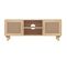 Meuble TV - Banc TV - Meuble De Rangement Marron 105x30x40 Cm Bois De Pin Massif Rotin Naturel