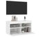 Meuble TV Mural - Mur TV - Meuble De Rangement Pour Salon Avec Lumières LED Blanc 80x30x40 Cm