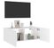 Meuble TV Mural - Mur TV - Meuble De Rangement Pour Salon Avec Lumières LED Blanc 80x35x31 Cm