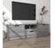 Meuble TV - Banc TV - Meuble De Rangement Pour Salon Sonoma Gris 140x35x40 Cm Bois D'ingénierie