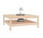 Table Basse, Table De Salon 100x100x40 Cm Bois Massif De Pin